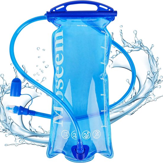 Geïsoleerde hydratatierugzak met 2L BPA-vrije waterzak voor hardlopen - grijs zwart | bol