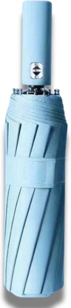 Nivard Moderne Stormparaplu - Windproof Paraplu - Opvouwbaar - Stormproef - Automatisch Uitklapbaar - Umbrella - Lichtblauw