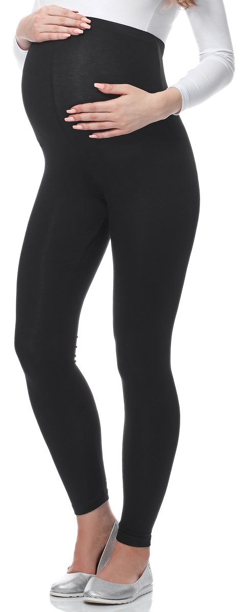 Be Mammy BE - Leggings - 02 Dames Zwangerschapsleggings - Lang - Viscose - Elasthan - Zwart — afbeelding 2