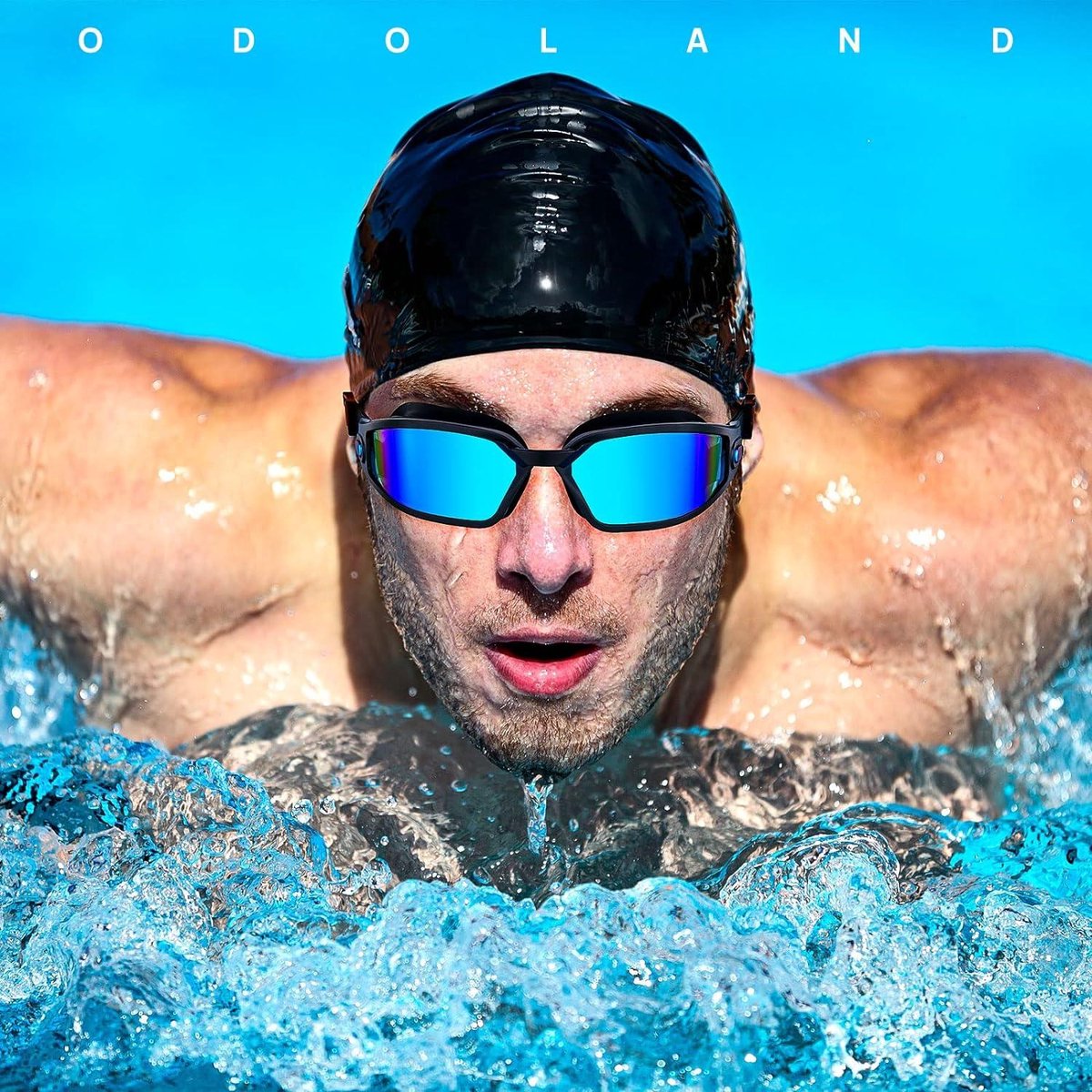 Odoland Lunettes De Natation Avec Bonnets De Bain Et Cas