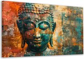 Tableaux Bouddha - Tableaux Religion - Peinture sur toile Texture - Décoration murale chambre d'enfant - Tableau toile salon - Décoration murale salon toile 150x100 cm