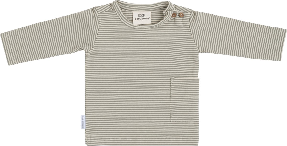 Baby's Only Truitje Stripe - Baby truitje - Urban Green - Maat 62 - 100% ecologisch katoen - GOTS