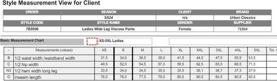 Urban Classics - Pantalon large en viscose - XL - Blauw