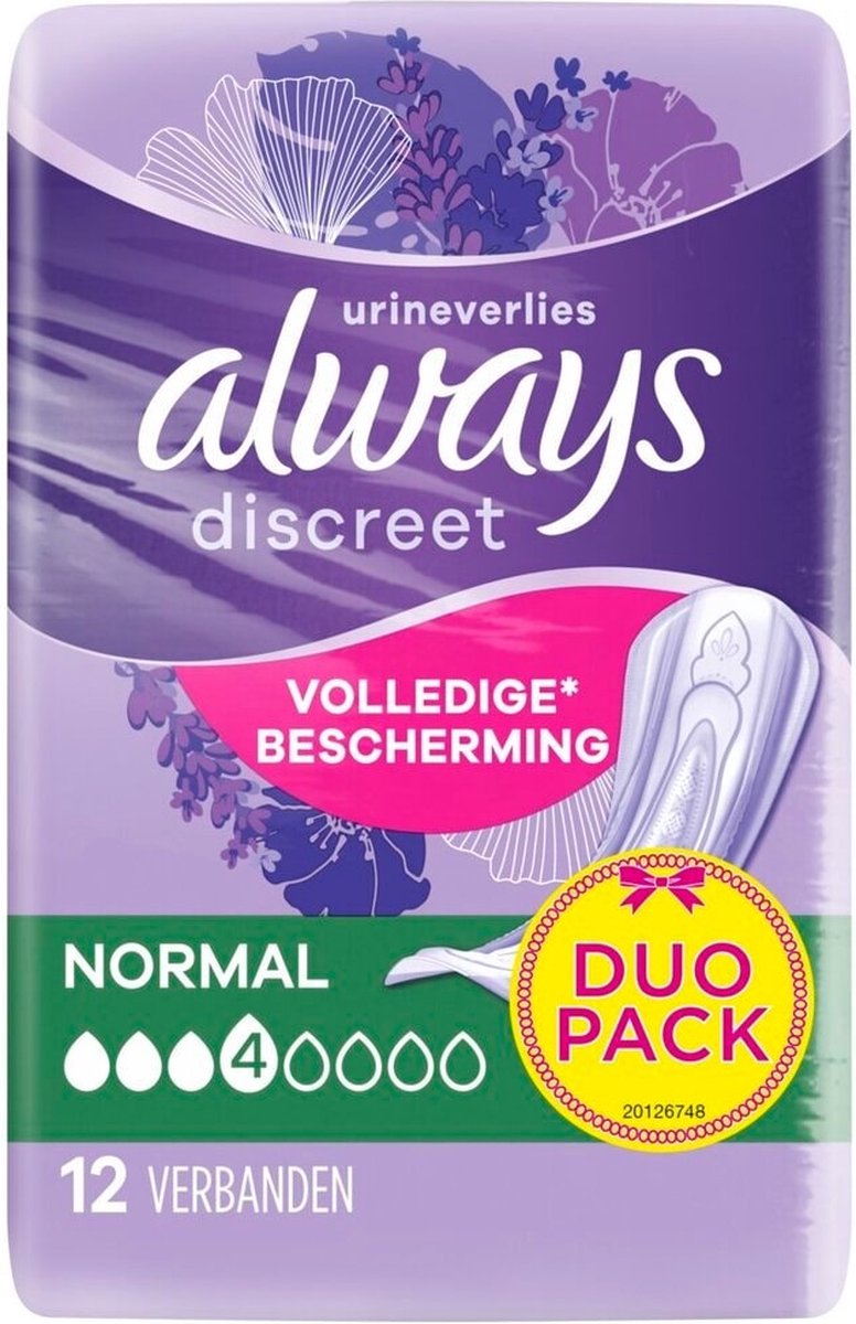 Goedkoopste Always Discreet Normal Urineverlies - 6 x 24 stuks