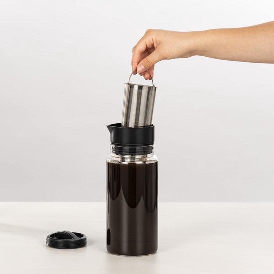 Cold Brew Koffiezetapparaat - 2-in-1 koffiemachine en theemaker - 1 l koud brouwglas - ij koffie - tricolate brewer