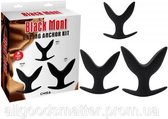 Black Mont - Gaping Anchor Kit - Set de plug anal Anker - 3 pièces - Zwart