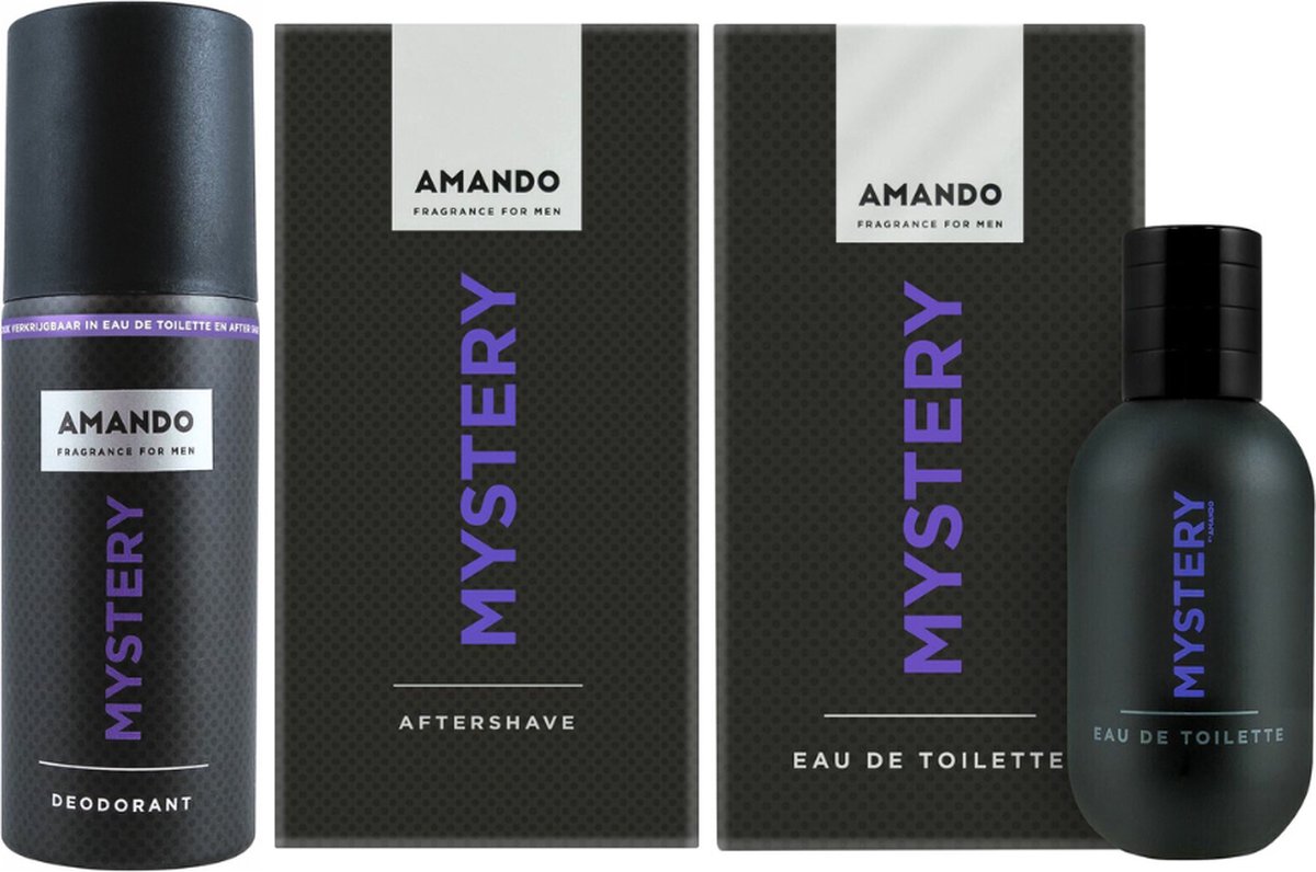 Goedkoopste Amando Mystery Cadeauset - After Shave / Eau de Toilette / Bodyspray