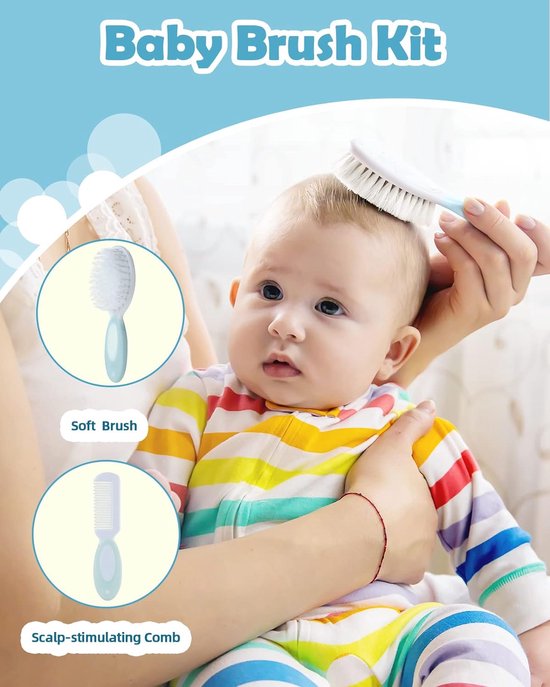 Baby Grooming Kit Pasgeboren,8 STKS Baby Daily Care Accessoires voor Reizen, Baby Nail Kit voor Nursing Baby Heide en Grooming