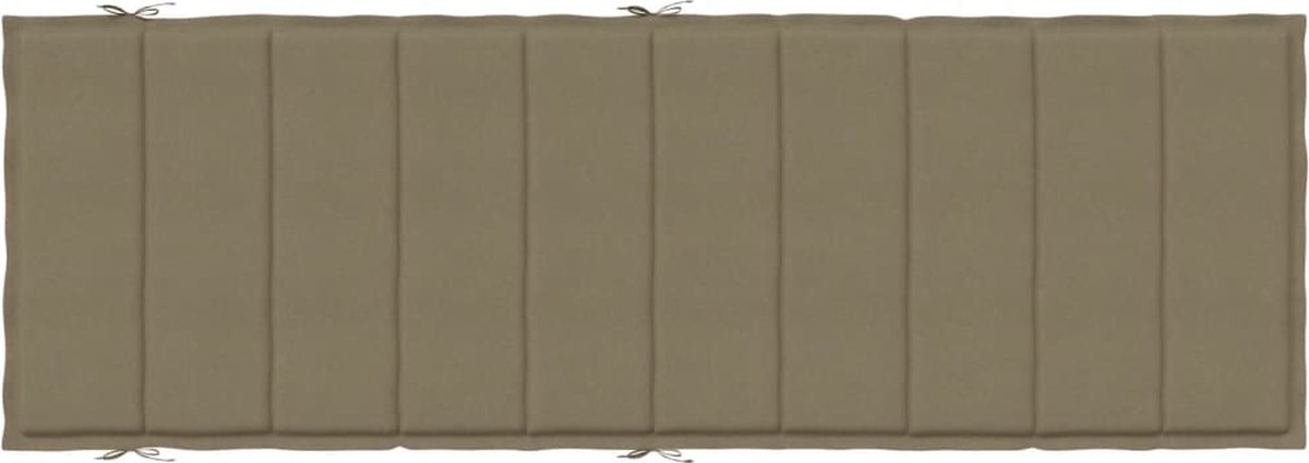 vidaXL - Ligbedkussen - 186x58x4 - cm - oxford - stof - crèmekleurig