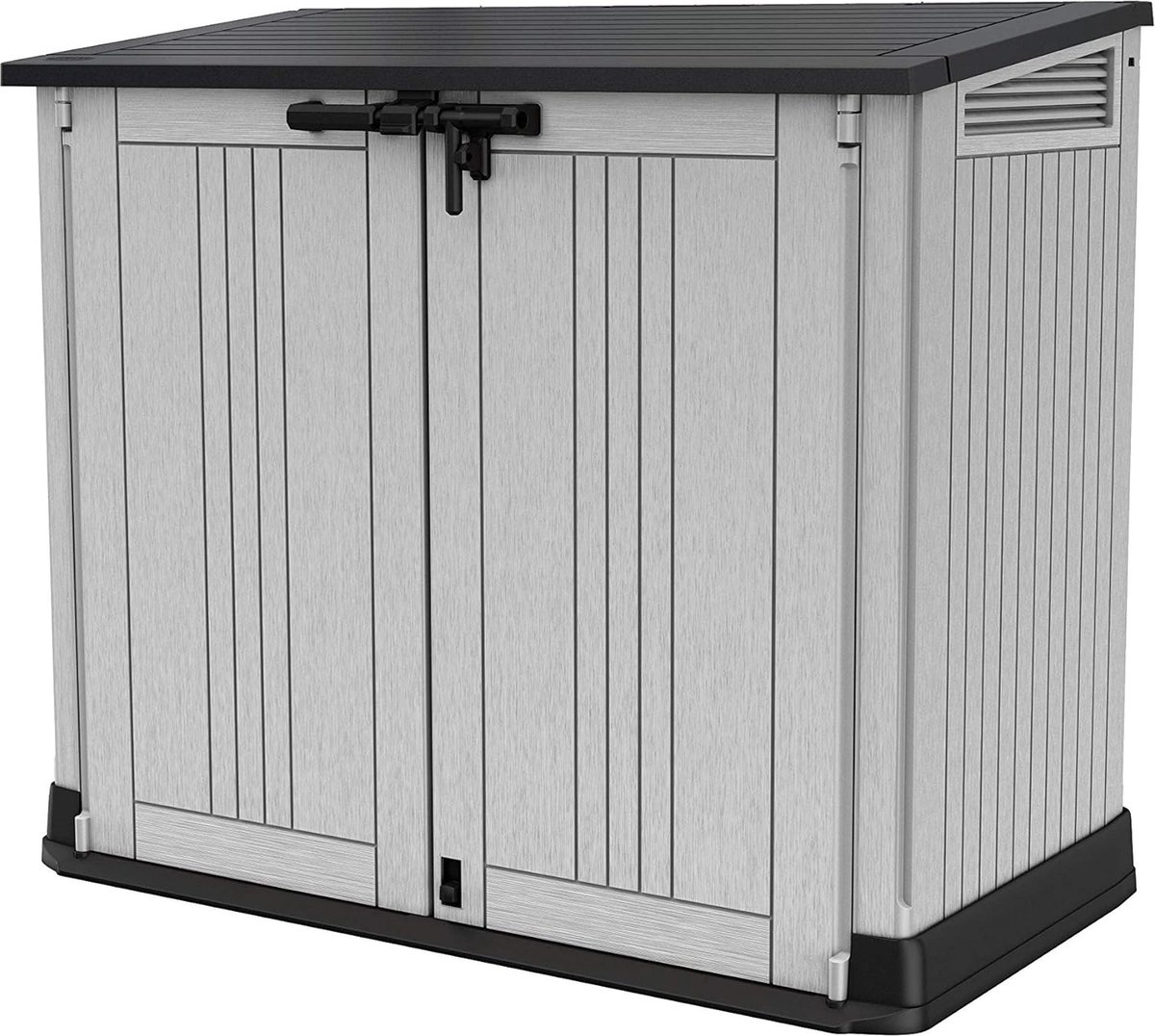 Bol.com Tuinschuur van Kunststof Buitenafmetingen: 132 x 715 x 1135 cm Lichtgrijs - Ruime Opbergmogelijkheden voor jouw Tuin! aanbieding