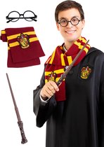 FUNIDELIA Kit accessoires van Harry Potter voor mannen - Bruin