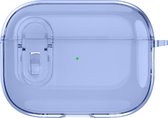 Mobigear Hoesje geschikt voor Apple AirPods Pro 2 Hardcase Hoesje | Mobigear Crystal Clip - Blauw