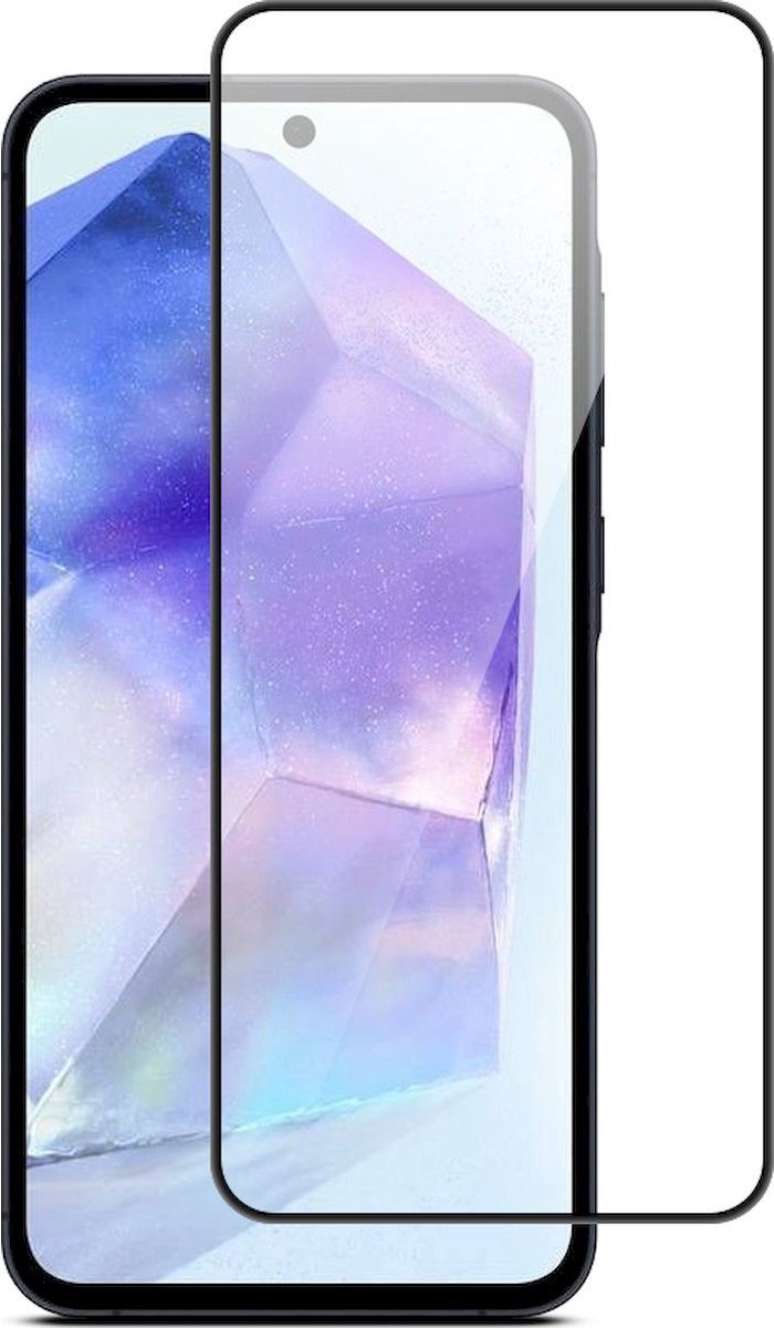 Mobigear Screenprotector geschikt voor Samsung Galaxy A55 Glazen | Mobigear Premium Screenprotector - Case Friendly - Zwart