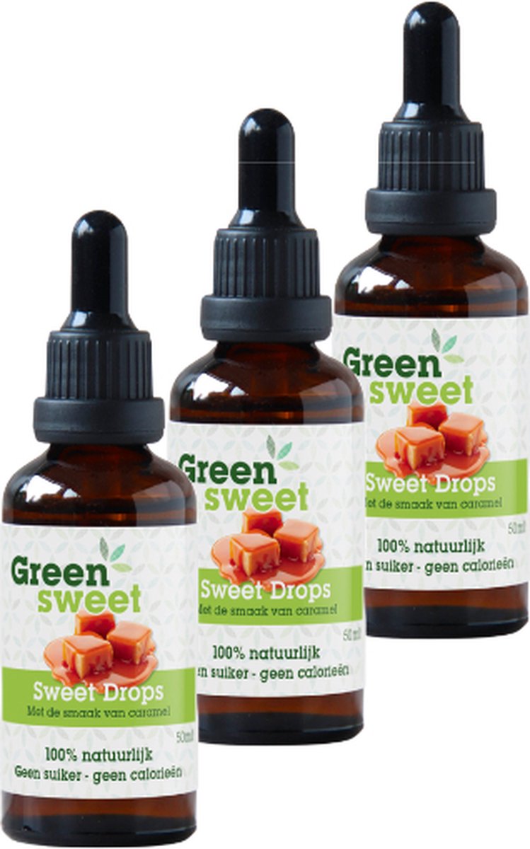 Green Sweet | Sweet Drops Caramel | 50ml | 3 stuks | 3 x 50 ml