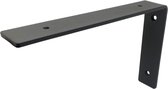 Maison DAM - Plankdrager L vorm - Wandsteun – Voor plank 15/19cm – Mat zwart - Incl. bevestigingsmateriaal + schroefbit