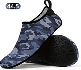 Livano Waterschoenen Voor Kinderen & Volwassenen - Aqua Shoes - Aquaschoenen - Afzwemschoenen - Zwemles Schoenen - Camouflage Blauw - Maat 44.5