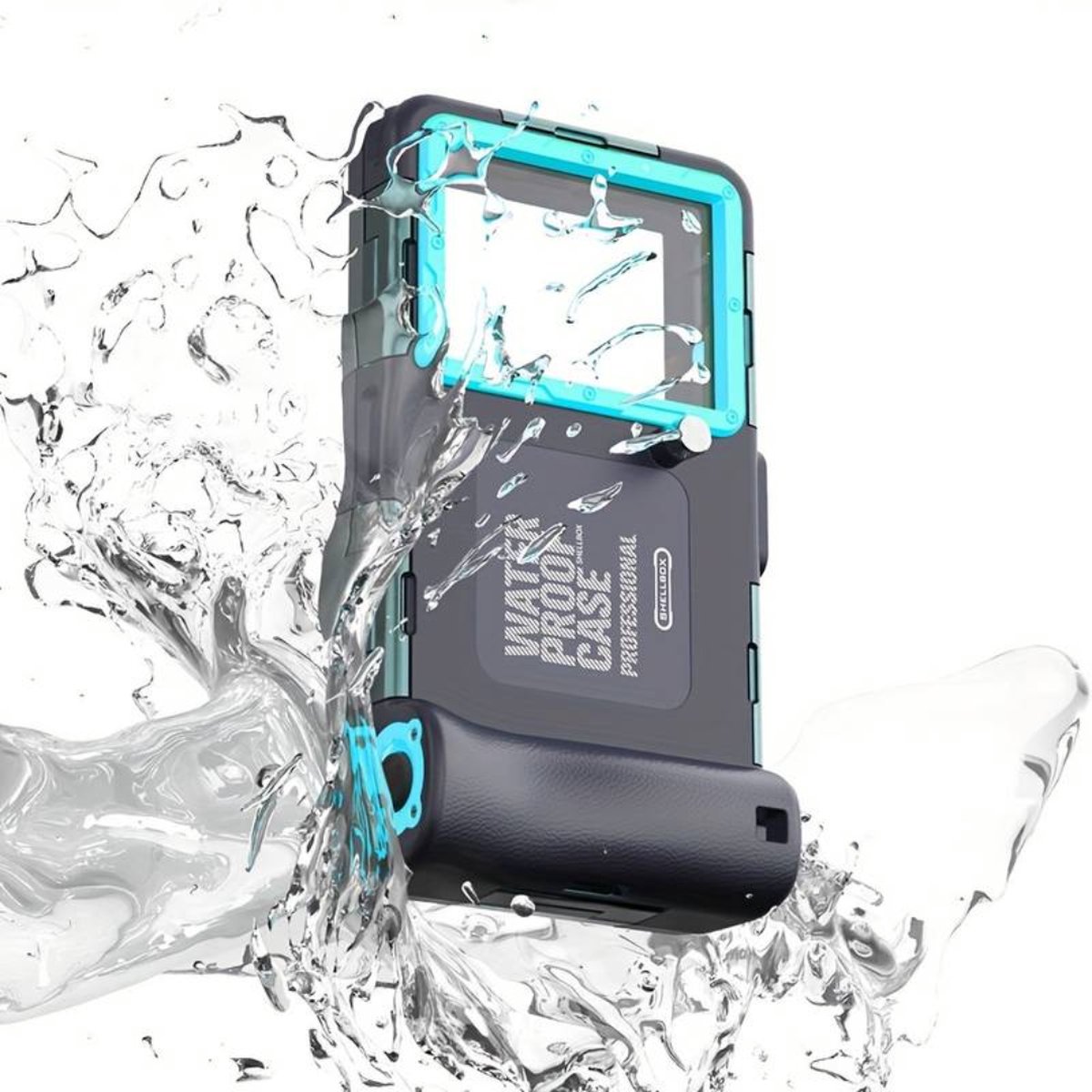 Livano Waterdichte Telefoonhoesjes - Waterdicht Telefoonzakje - Waterproof Festival Opbergtasje - Documententasje - Waterbestendig - Zwart & Lichtblauw