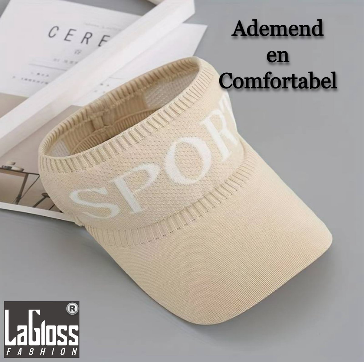 LaGloss® Stoere Beige Dames Zomer Pet - Beige - Zonneklep - Vakantiepet - Pet Grote Klep - Dames Pet - Sport - Casual - Festival