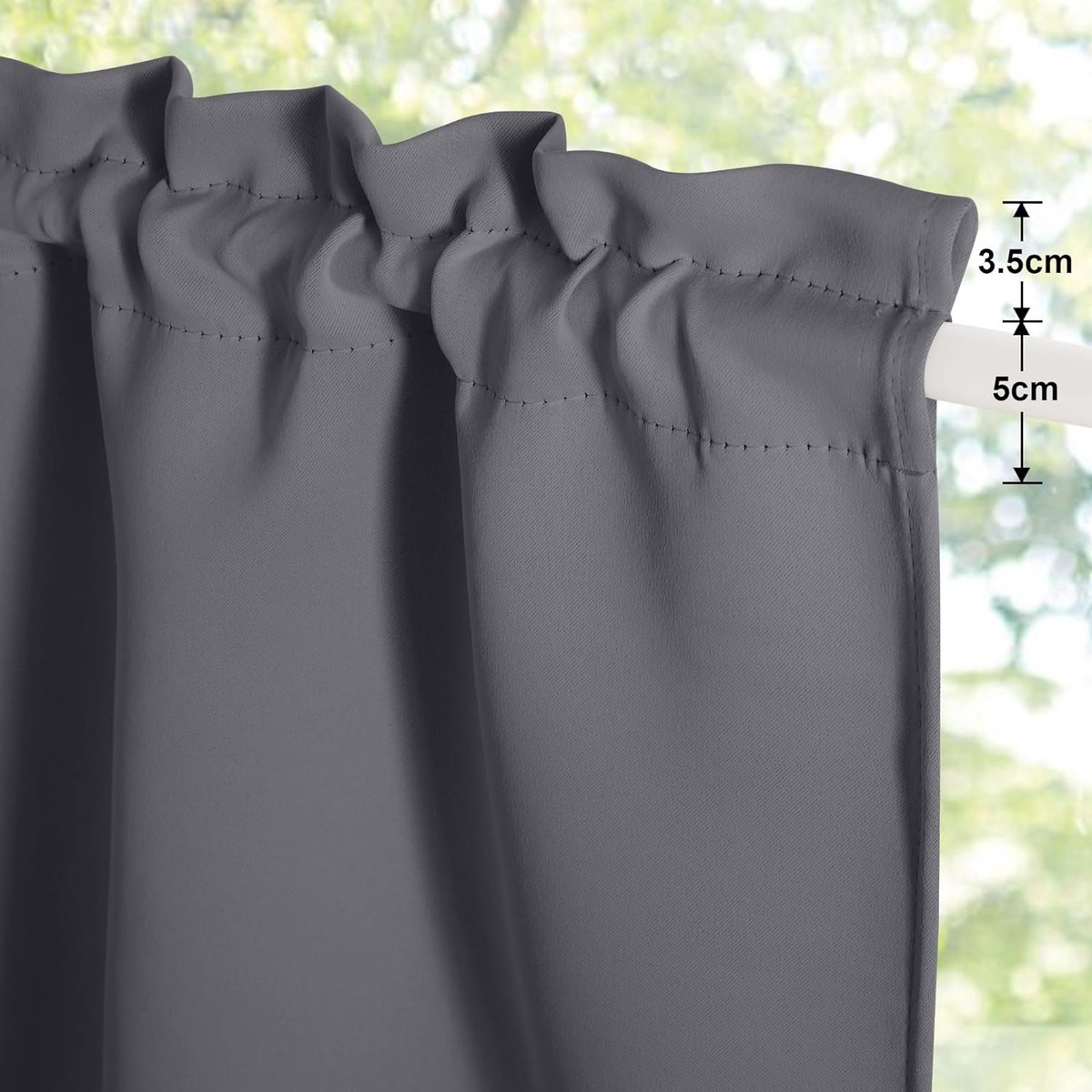 Modern Half Coffee Gordijn Keuken Stofdicht Gordijn Deurgordijnen  Afmeting  180cm X 60cm  Verwerking  Rod Pocket (zonder Rod) (blauw