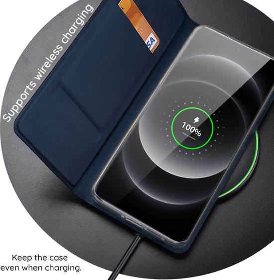 Techsuit Magskin Book Wallet Housse pour HONOR Magic5 Lite - Zwart