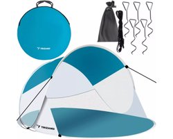 Trizand Pop-up Strandtent - 190x120x90cm - Met Mugennet - Ideaal voor Stranduitjes