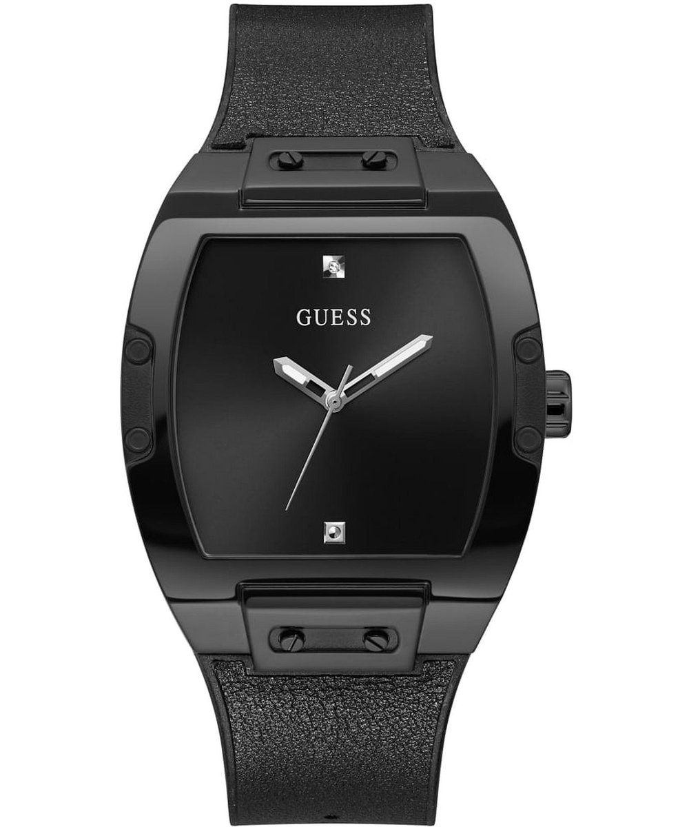 Guess Phoenix GW0386G1 Horloge - Leer - Zwart - Ø 46.5 mm