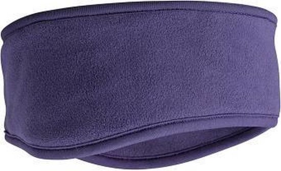 New Age Devi - Stijlvolle hoofdband | Warme oorwarmer | Comfortabele earmuffs | Zachte fleece | Perfect voor wintersport | Ideaal voor sport | Handig klittenband | Trendy in paars