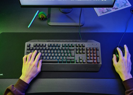 Clavier de Jeux Trust GXT 836 Evocx USB AZERTY Zwart
