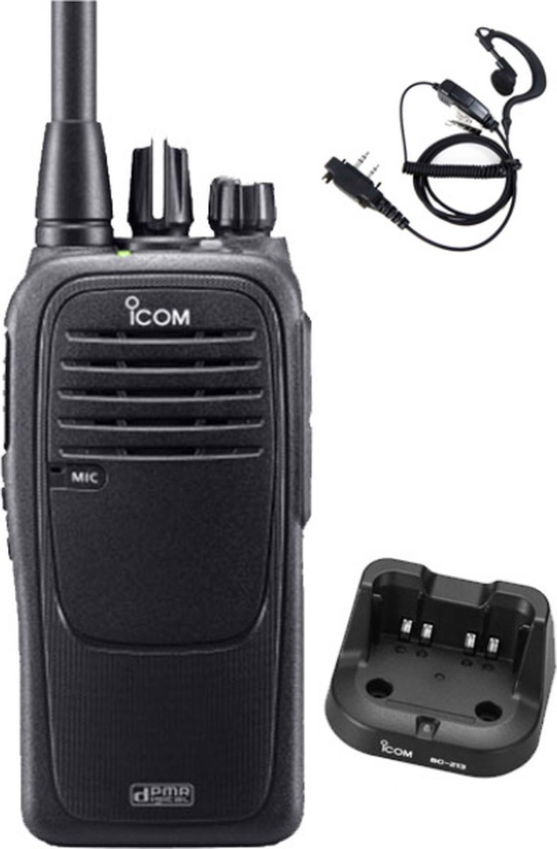 Icom IC-F29DR3 Digitaal portofoon met G-shape headset