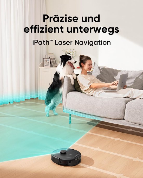 eufy Clean L60 Robotstofzuiger met Zelflegende Station - Robot Vacuum Cleaner - 5000Pa Zuigkracht - IPath Laser Navigatie
