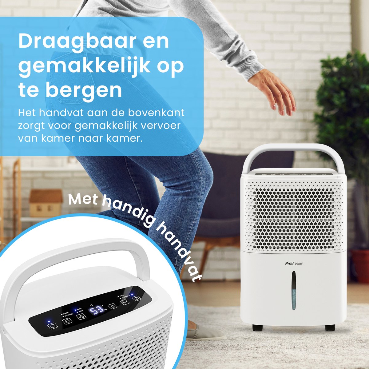 Pro Breeze 12L/dag Luchtontvochtiger thumbnail 6