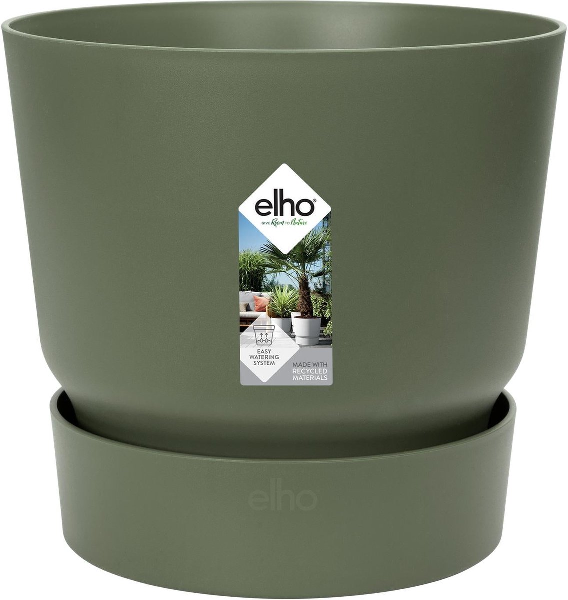 Elho Green Harmony Pot Greenville Round groen D14 x H13