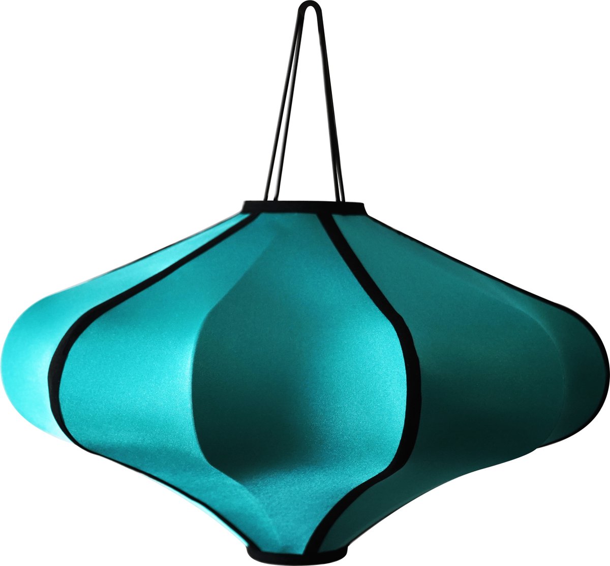 Lampenkap 60cm-Lantaarn-Elastische Stof-Turquoise 'Lumi'