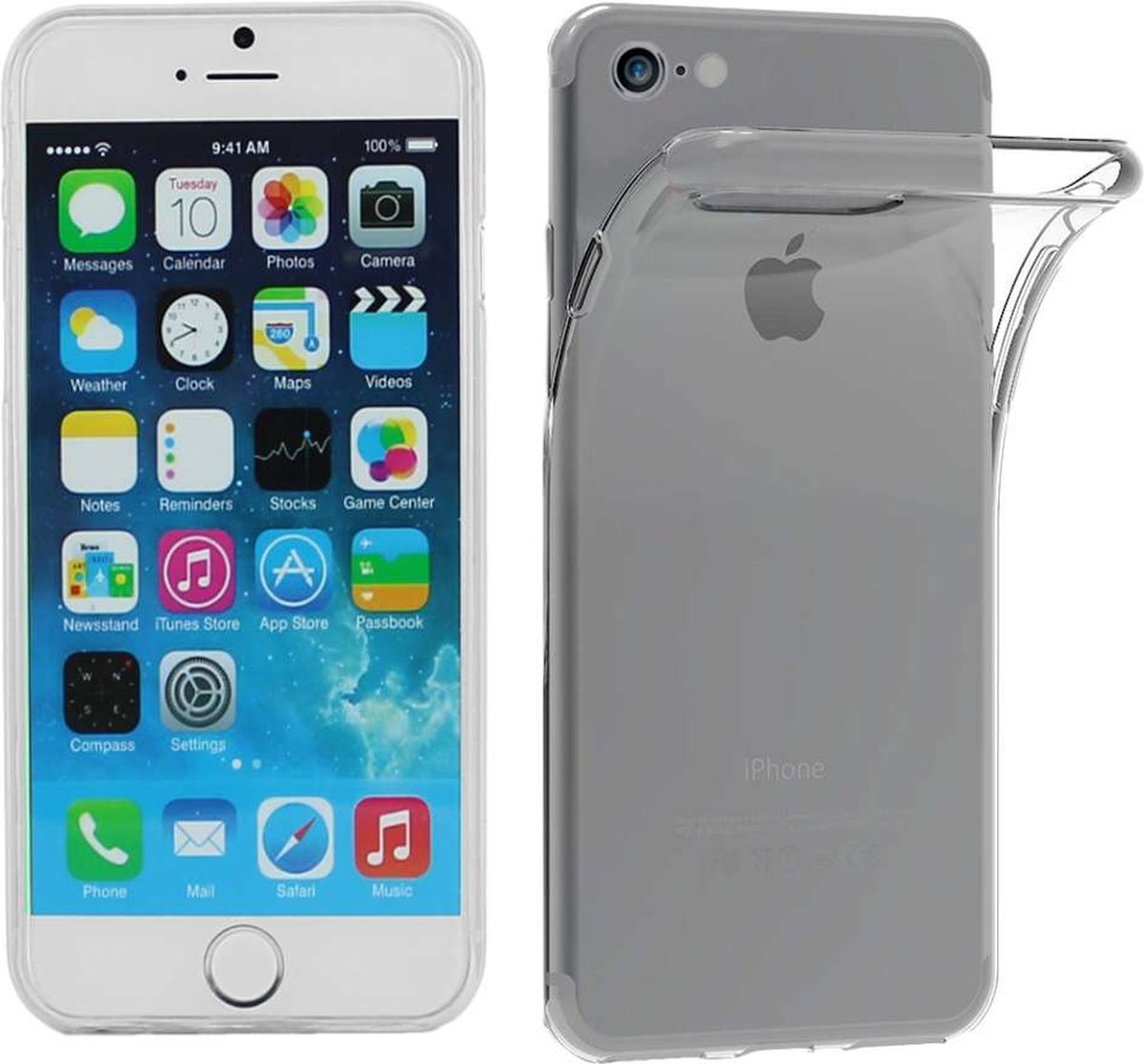ebestStar - Hoes geschikt voor iPhone 6 6S Apple, Back Cover, Beschermhoes anti-luchtbellen hoesje, Transparant