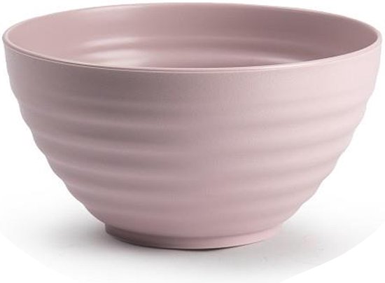 Plasticforte Camping Servies set 30 delig - kunststof - roze - 10x borden/10x drinkbekers/10x kommetjes - onbreekbaar van PlasticForte — afbeelding 2