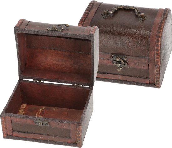 Coffre à Bijoux En Bois – Style Malle Ancienne