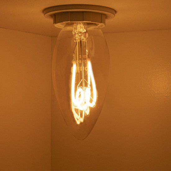 Bundelpakket | 5 stuks | LED Spiraal kaarslamp amber 4W | dimbaar | E14 | 2200K - Extra warm