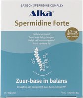 Alka® Spermidine Forte - 1.3mg Spermidine per capsule - Hoge dosering spermidine - 60 capsules - Basisch Spermidine complex met B-Vitamines en zink