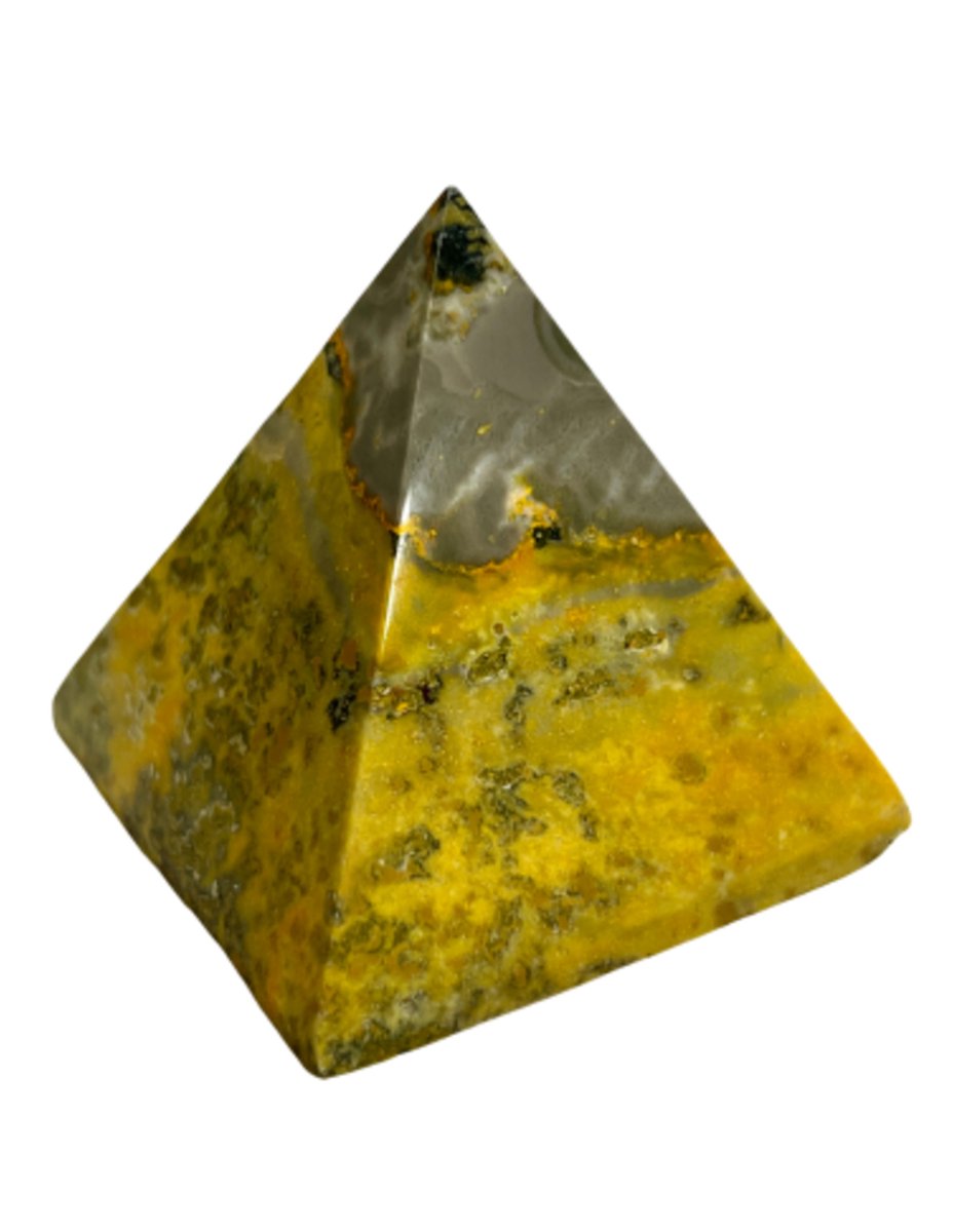 Ruben Robijn Jaspis Bumblebee edelsteen piramide 5 - 5,5 cm Bonte kleuren