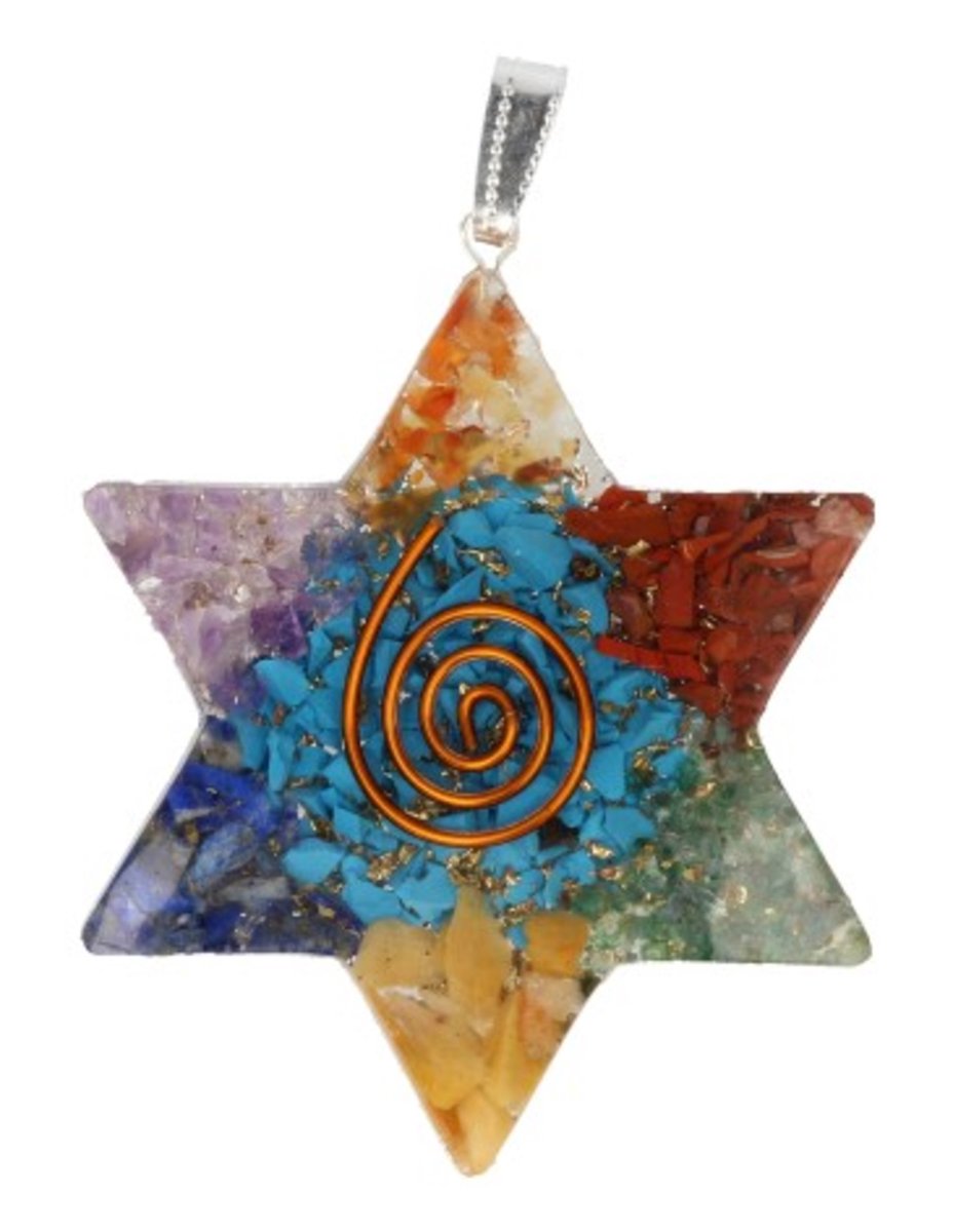 Orgonite Chakra ster hanger