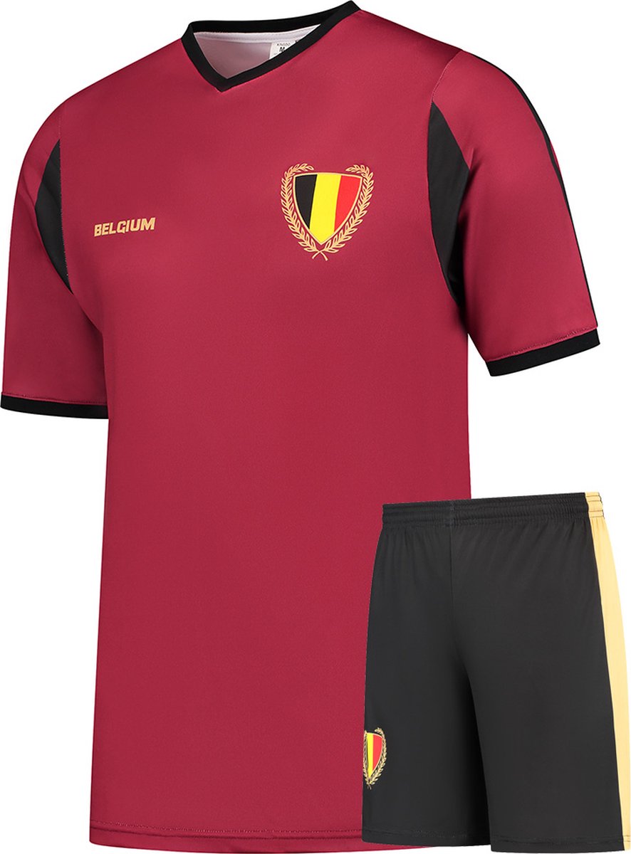Belgie Voetbaltenue Thuis 2024-2026 - Voetbal Tenue Kinderen - Shirt en Broekje - Jongens en Meisjes - Volwassenen - Heren en Dames - Maat M