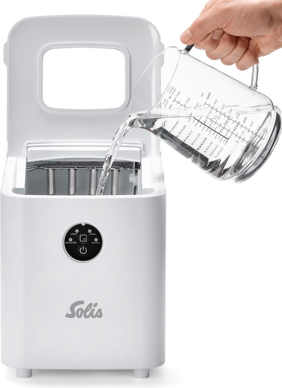 Solis Ice Cube Express Ijsblokjesmachine 1 Liter - 12kg Ijs in 24 Uur - Compacte Ijsblokjesmaker - Ijsblokjes in Verschillende Formaten - Zelf Reinigend - Makkelijk in Gebruik van SOLIS — afbeelding 2