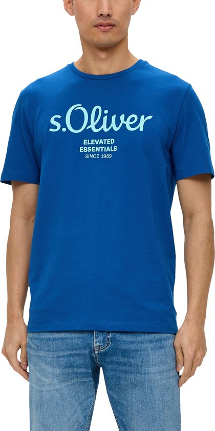 S'Oliver Men-T-shirt--56D1 BLUE-Maat L
