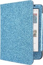 Sparkle Hoesje - Sleepcover Geschikt voor Kobo Clara Colour - Book Case Hoes Cover - Blauw