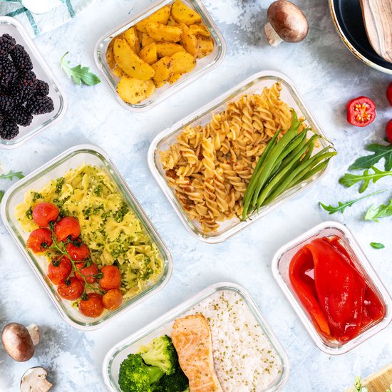 Stosh Meal Prep Bakjes - Vershoudbakjes - Diepvriesbakjes - Luchtdicht - 10 Stuks - 1L - BPA Vrij - Glas
