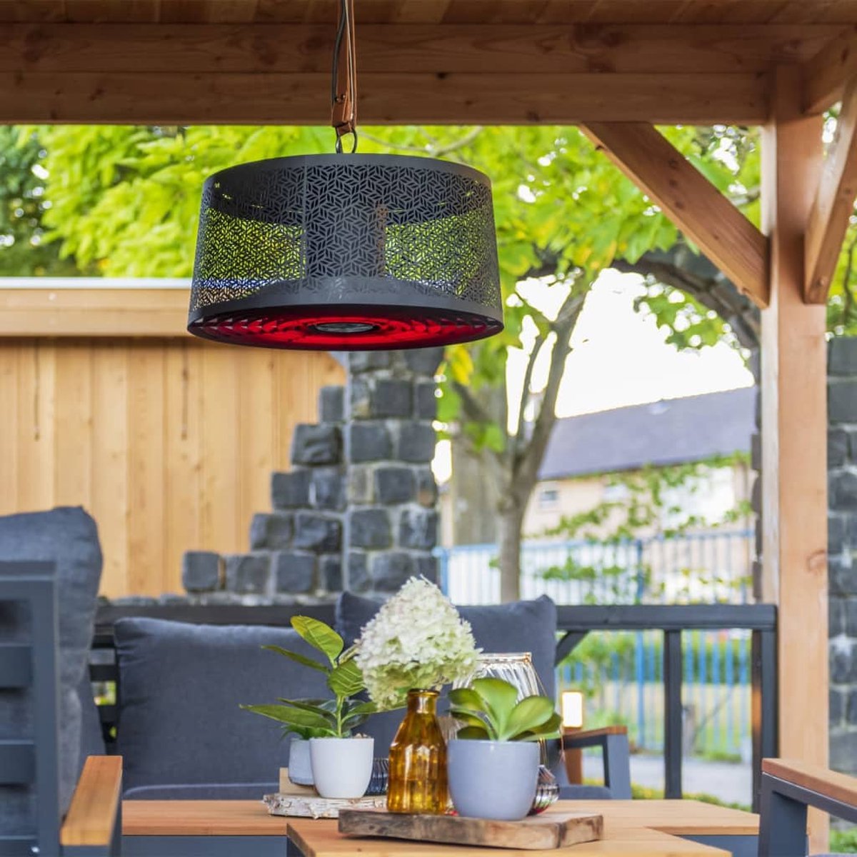 Sunred Moderna Artix Ultra 2000 W - Chauffage de terrasse suspendu - Noir
