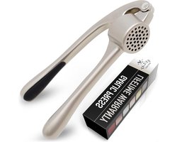 Knoflookpers Premium Zulay Kitchen - Roestbestendig Vaatwasmachinebestendig - Professioneel Knoflookhakselaar - Gemakkelijk Knijpen - Gemakkelijk Reinigen met. Knoflookpers