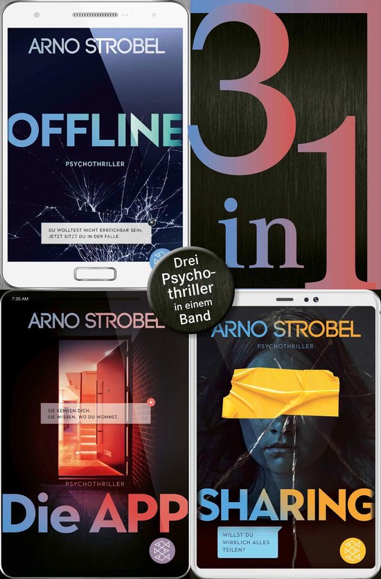 Offline / Die App / Sharing - Drei Psychothriller in einem B ... - cover
