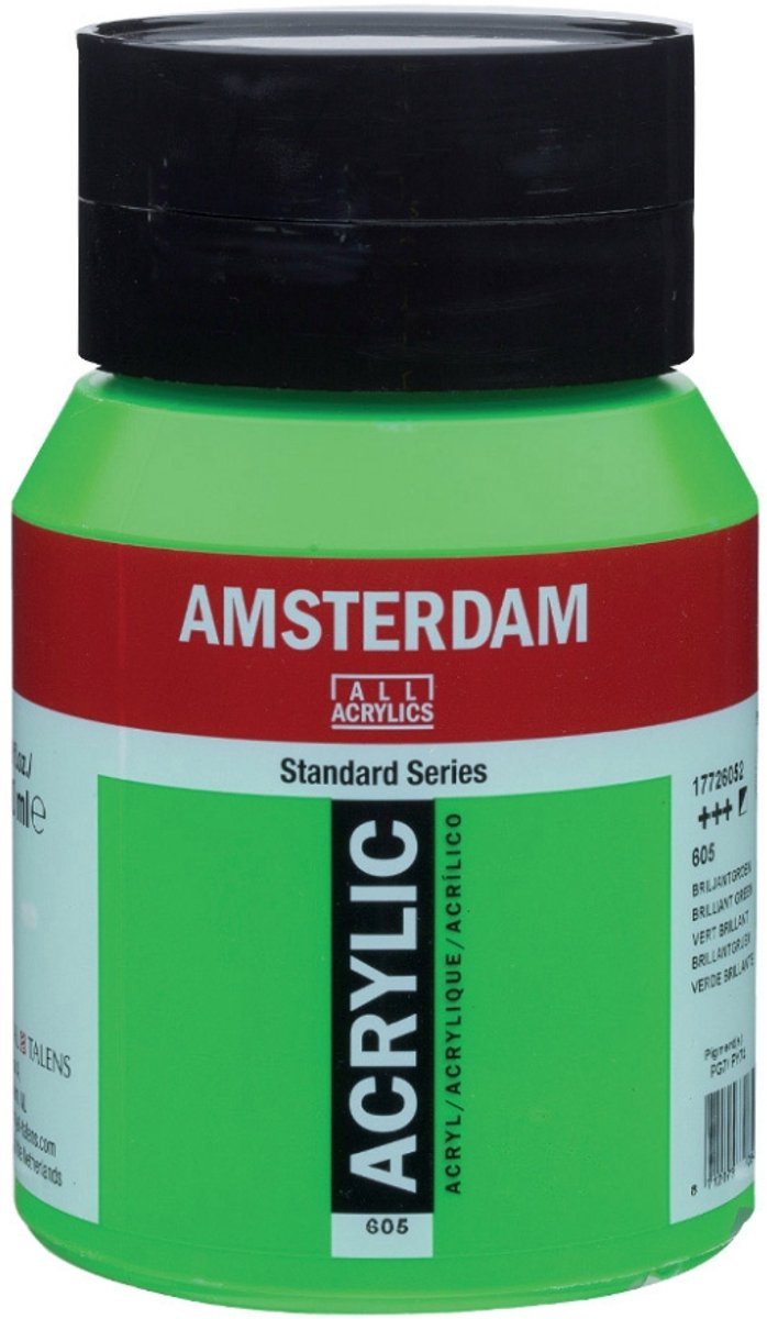 Amsterdam Standard Acrylverf 500ml 605 Briljantgroen — afbeelding 3