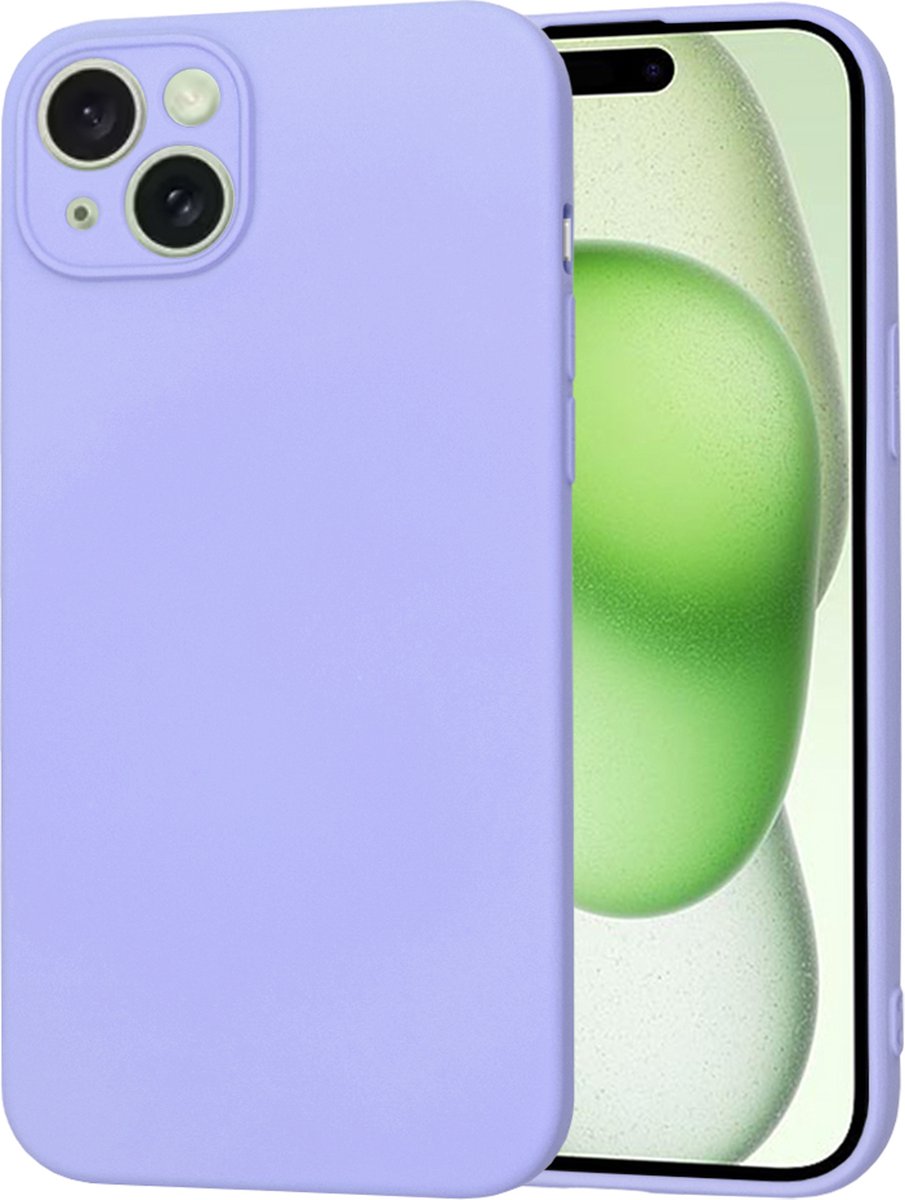 Techsuit Soft Flex Silicone Back Cover hoesje voor Apple iPhone 15 Plus - Light Purple